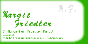 margit friedler business card